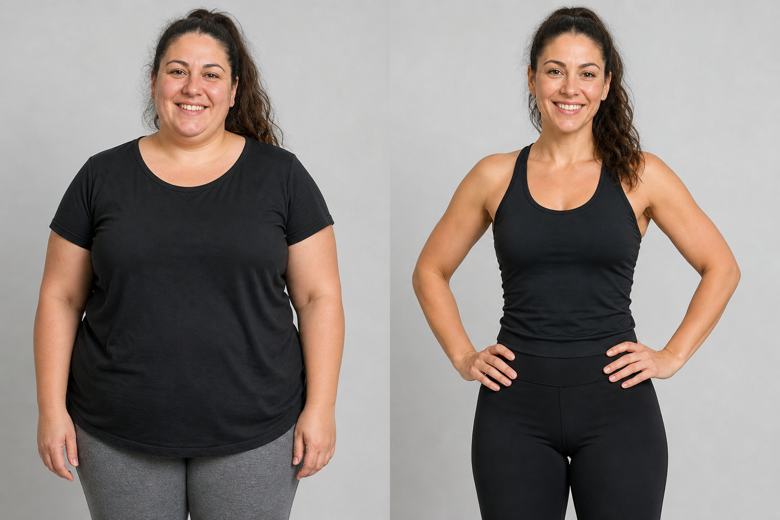 Transformación antes y después de Laura